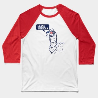 4th of July Patriotic Llama 'Merican Baseball T-Shirt